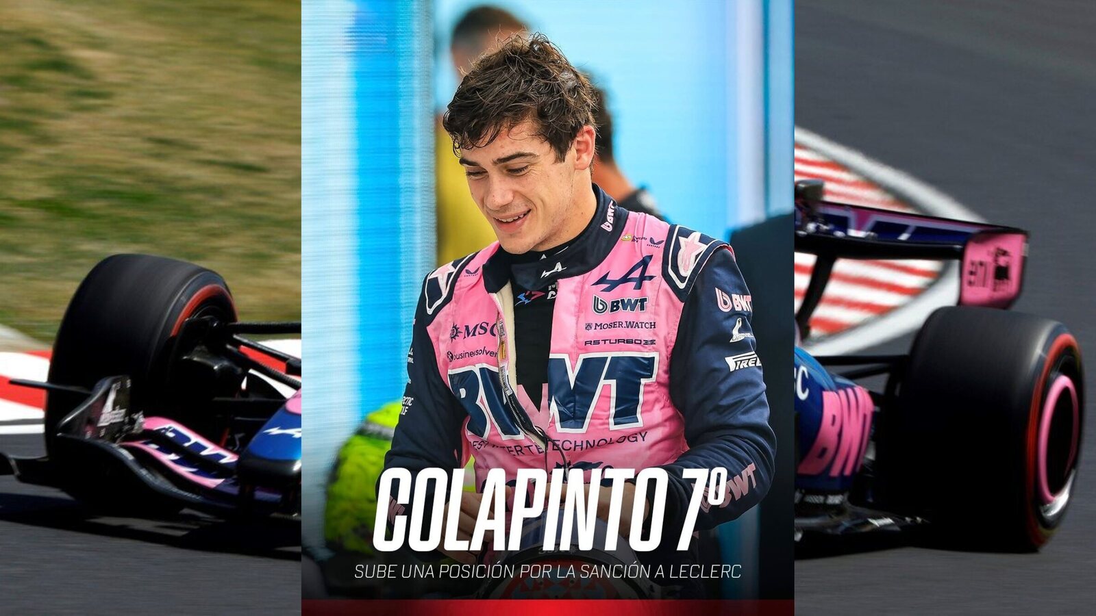 Colapinto asciende al séptimo puesto en Miami tras sanción a Leclerc